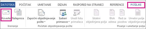 Štampanje koverti