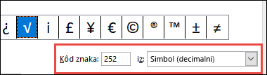 Polje From vam govori da je ovo ASCII simbol