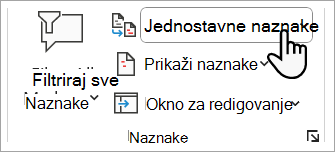 Snimak ekrana koji prikazuje gde možete da podesite nivo naznaka koje želite da vidite u Word dokumentu.
