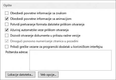 Word 2013 General options