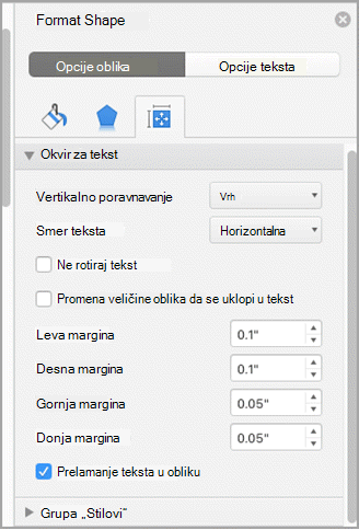 Snimak ekrana okna 