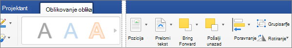 Da biste poravnali objekte koje ste izabrali, kliknite na dugme 