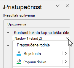 Dijalog preporučene radnje