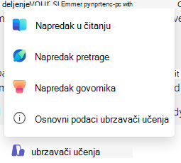 Snimak ekrana akceleratora učenja.