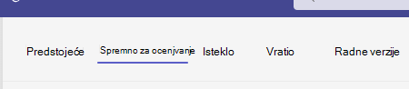 Spremno za ocenjivanje.