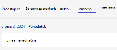 Vraćeni zadatak