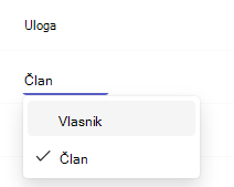 Snimak ekrana koji prikazuje vlasnika.