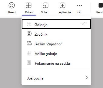 Snimak ekrana prikaza.