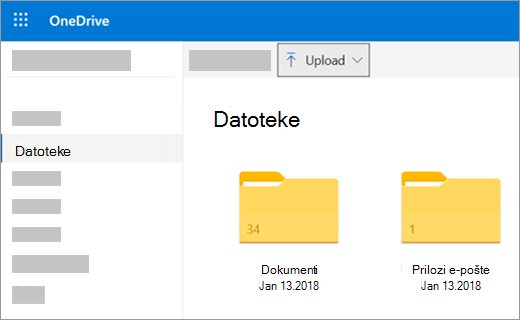 Otpremanje datoteka ili slika u OneDrive