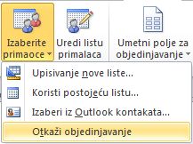 Otkazivanje objedinjavanja pošte