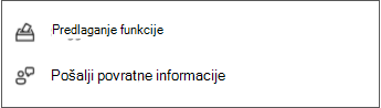 Pošaljite i predložite povratne informacije