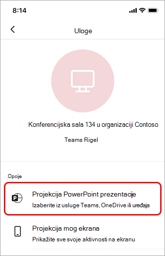 Dodirnite stavku 