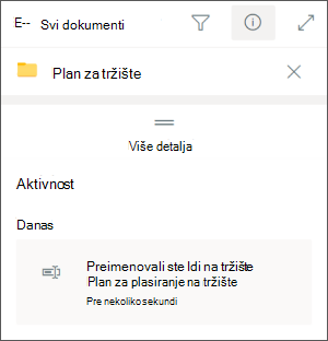 Teams Ent Preimenovanje fascikle sistema SharePoint