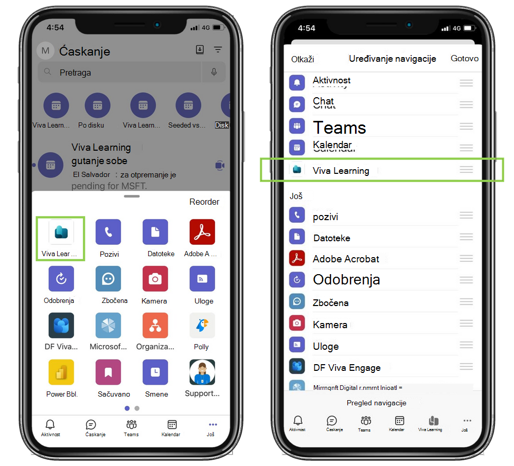 Snimak ekrana aplikacije Viva za mobilne uređaje