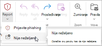 Možete da koristite dugme 