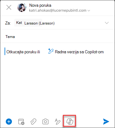 Polje za sastavljanje poruke u operativnim sistemima iOS i Android