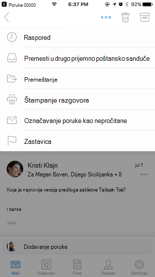 Odgovaranje na poruku