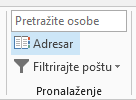 Adresar se nalazi na desnoj strani kartici „Početak“.