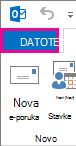 Kartica „Outlook datoteka“
