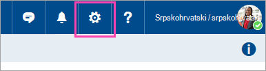 Snimak ekrana dugmeta „Postavke“.