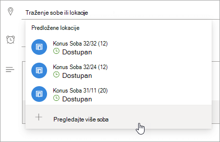 Snimak ekrana menija 