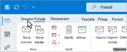 Izaberite datoteku sa trake