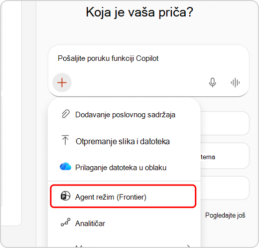 Agent Mode highlighted in Dropdown menu