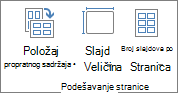 Grupa „Podešavanje stranice“