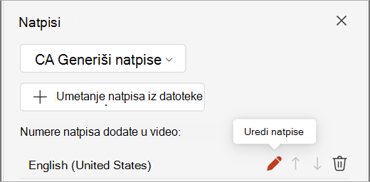 Snimak ekrana koji prikazuje dugme 