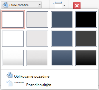 PowerPoint for Mac Background Style menu