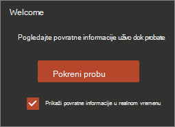 Kliknite na dugme 