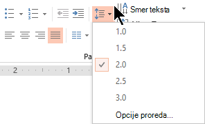 Opcije menija 