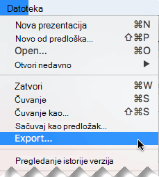 On the File menu, select Export
