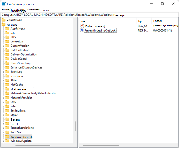 regedit windows search