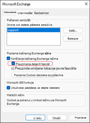 Problem sa deljenim fasciklama u klasičnom programu Outlook