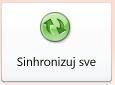 Dugme „Sinhronizuj sve“ u prikazu „Backstage“ programa Access