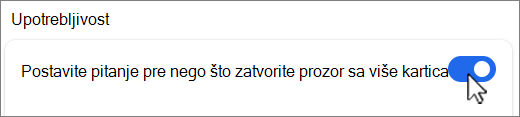 Pitajte pre zatvaranja prozora sa više kartica snimak ekrana.