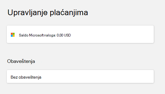 Proverite saldo naloga nakon prijavljivanja.