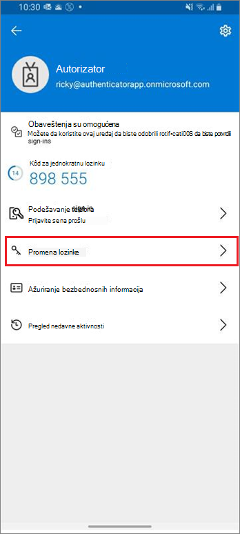 Matična stranica poslovnog ili školskog naloga koja prikazuje istaknutu vezu 