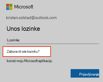 Zaboravili ste sliku lozinke