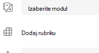 Dodavanje rubrike
