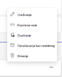Snimak ekrana koji prikazuje označavanje asignata kao neaktivnog.