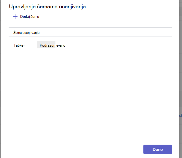 Upravljanje šemama ocenjivanja