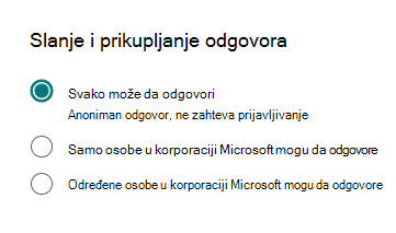 Snimak ekrana opcije 