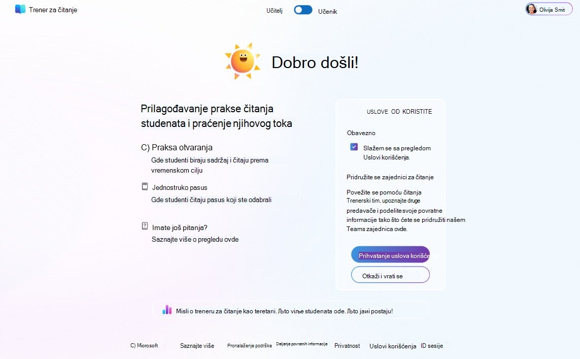 Prilagođavanje prakse čitanja u studencima