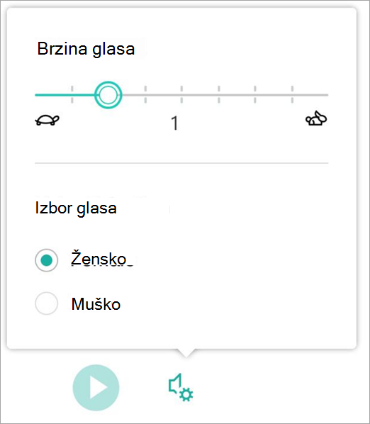 Snimak ekrana brzine glasa.