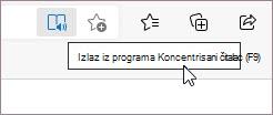 Izađite iz programa Koncentrisani čitalac