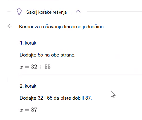 Koraci rešenja