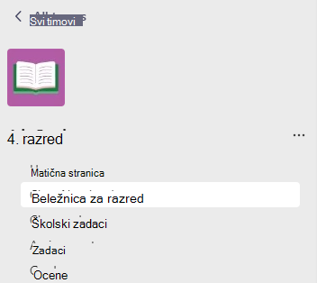 Snimak ekrana kartice 