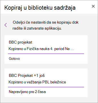 Prikaz distribuiranih odeljaka